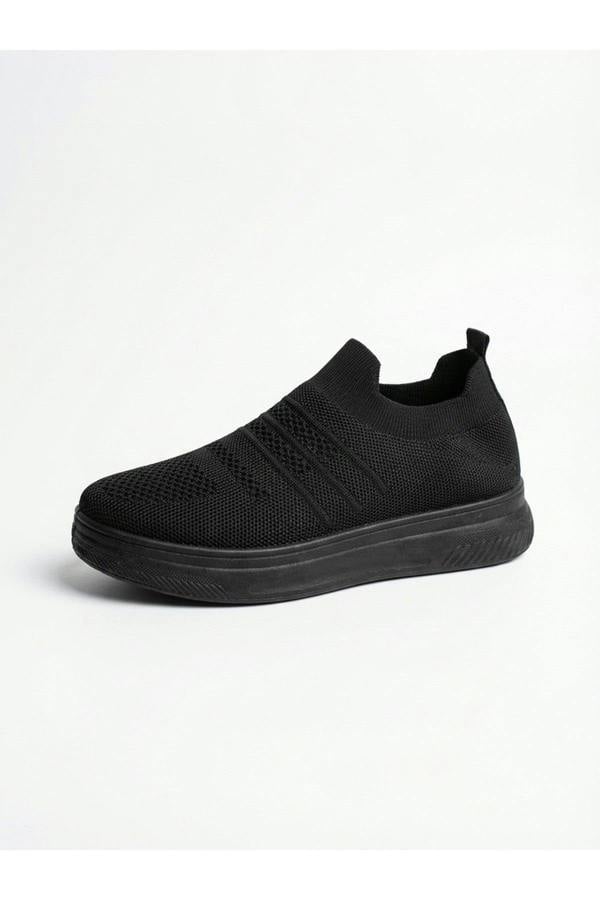 Grace Knit Slip On Trainers - Black