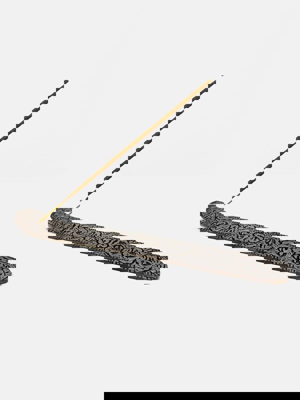 Namaste Metal Embossed Incense Holder - Symbols