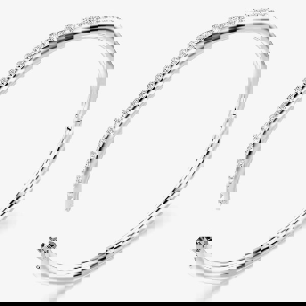 Swarovski Dextera Rhodium Platedctagon White Crystal Bangle 572522