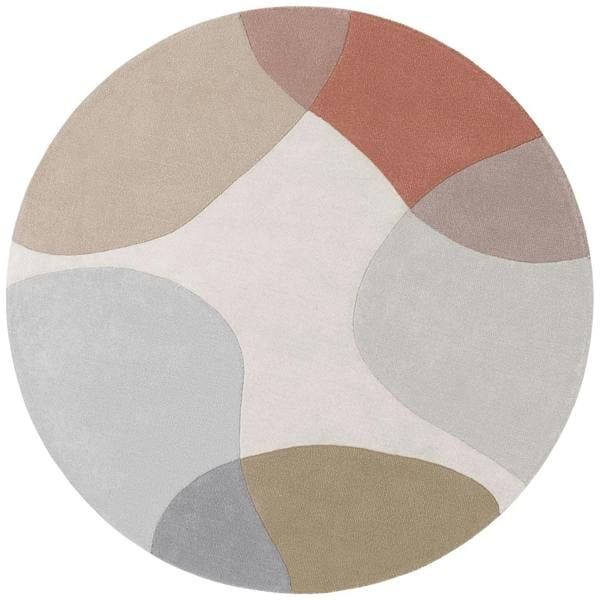 Wool Rug Clarissa Blue Multicolor, High-Low design, underfloor heating, easy to clean.