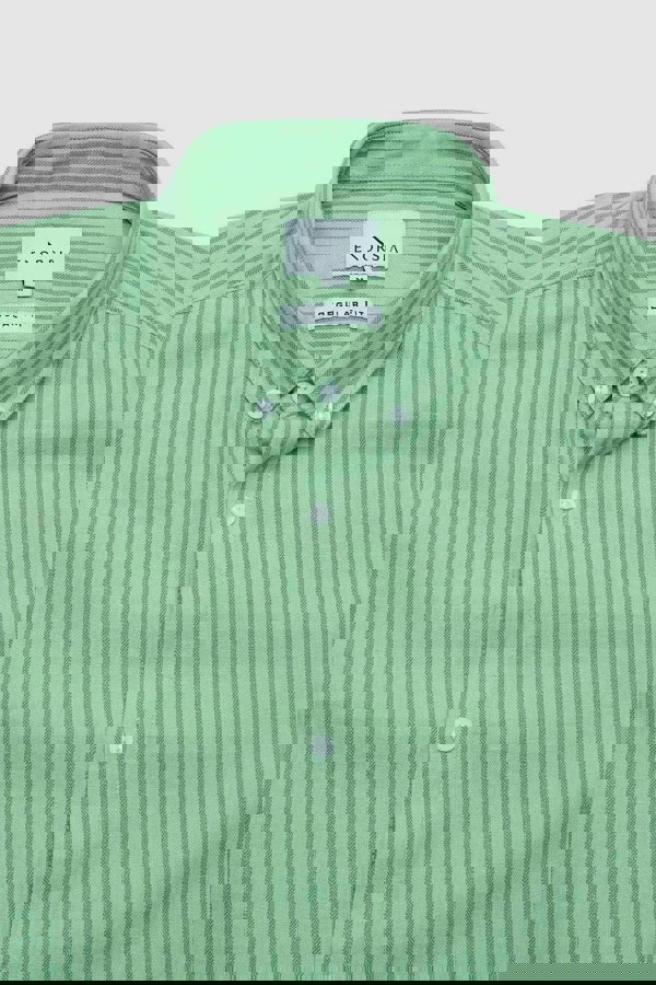 ENORSIA Men's Stripe Short Sleeve Shirt