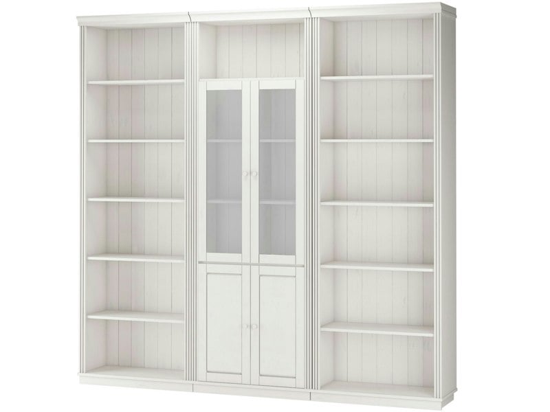 Dorel Home Anita Wall Unit 7 in White Lacquer