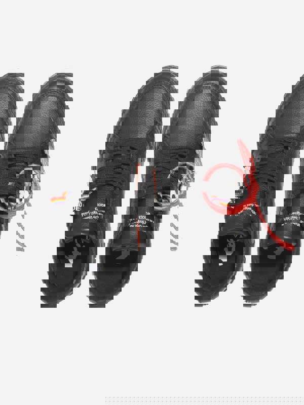 Off-White Boys Leather Lace Up Trainers in Black