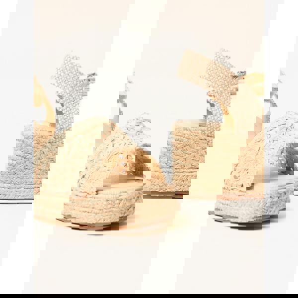 Blue Vanilla Broderie Detail Platform Sandals