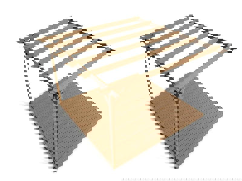 Arbor Garden Solutions Wall Mounted Pergola and Decking Kit Orchid Design