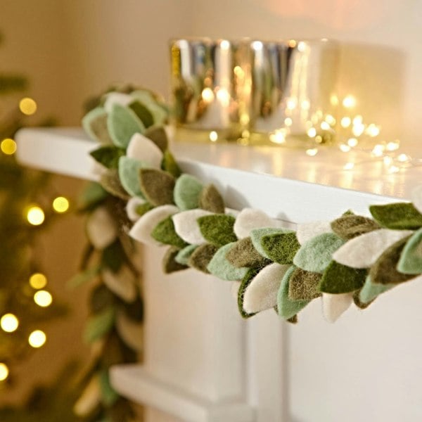 Paper High Felt Greenery Christmas Garland