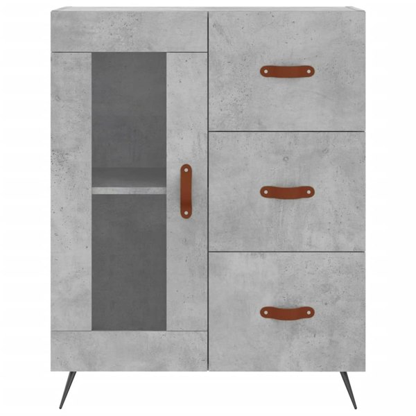 Berkfield Sideboard Concrete Grey 69.5x34x90 cm Engineered Wood