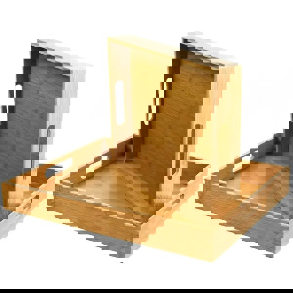 Maison des Cadeaux Bamboo 3-Piece Serving Tray Set