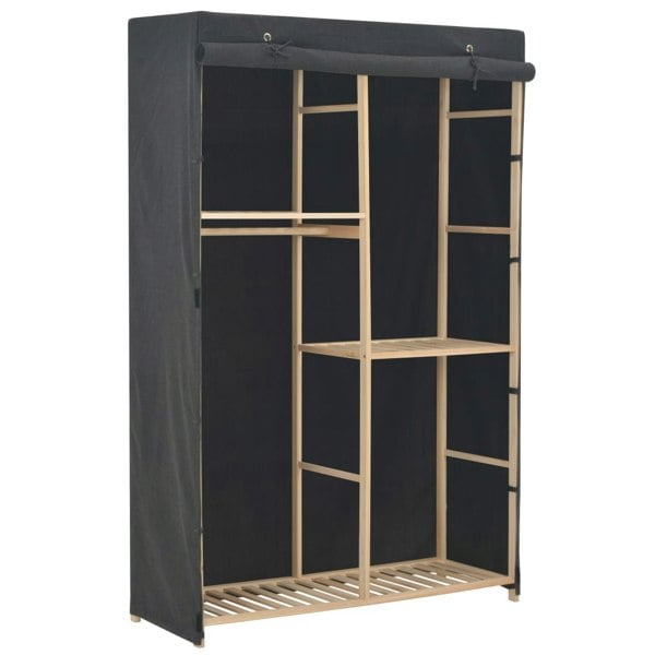Berkfield 3-Tier Wardrobe Grey 110x40x170 cm Fabric