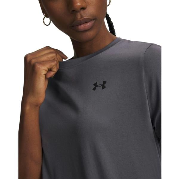 Under Armour Womens/Ladies Tech T-Shirt - Castle Rock Grey/Black - 