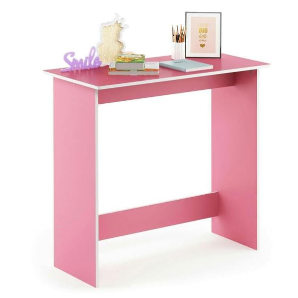 WALPLUS Contemporary Table | Simplistic Study Table, Pink/White with Functional Design