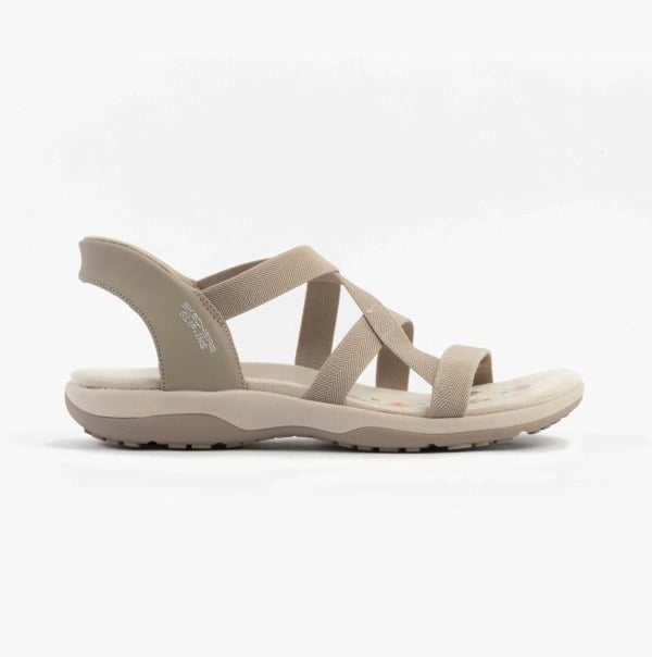 Skechers REGGAE SLIM - STRETCH FLEX Womens Sandals Taupe