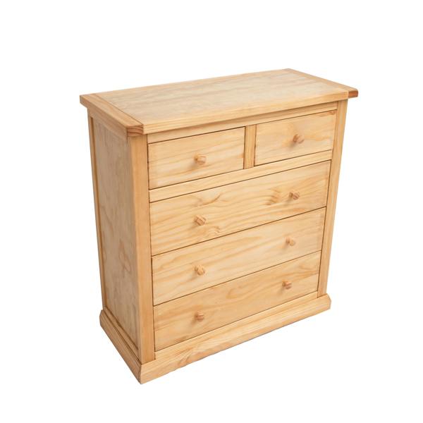 Cabinet Bits Lucca 5 Drawer Chest of Drawers Wood Knob