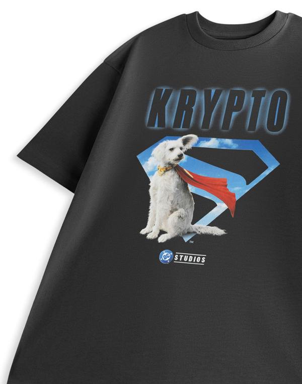 DC Comics Mens Grey Krypto Short Sleeved T-Shirt