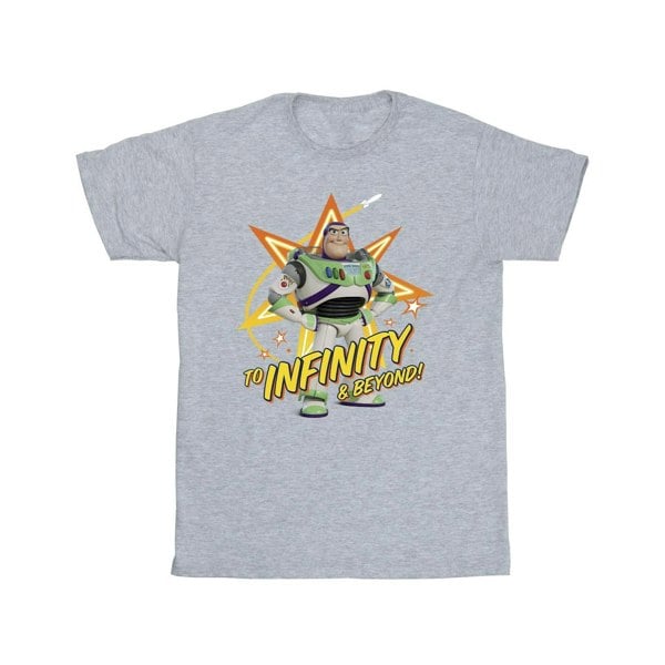 Disney Girls Toy Story Buzz To Infinity Cotton T-Shirt - Sports Grey