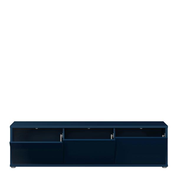 Furniture To Go Alice Springs Wide TV Cabinet with 3 Doors Push-to-Open in Night Blue