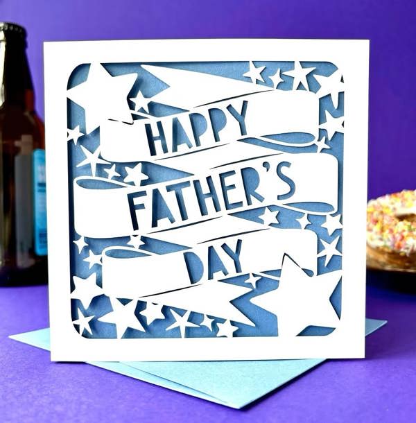 Abode Home & Gifts Stars Papercut Father's Day Card
