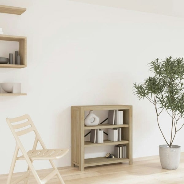 Berkfield 3-Tier Bookcase 80x30x80 cm Solid Wood Acacia