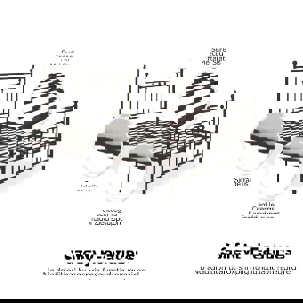Dorel Home Manila Metal Bed Bronze Look - Double