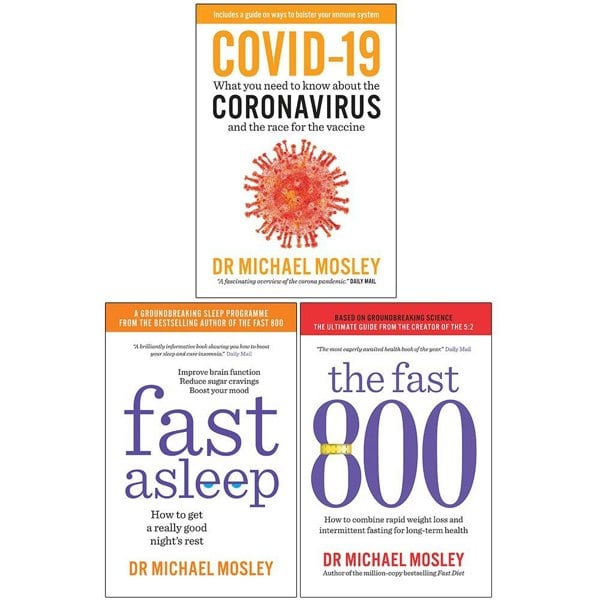 Short Books Michael Mosley Collection 3 Books Set (Covid-19, Fast Asleep, The Fast 800)