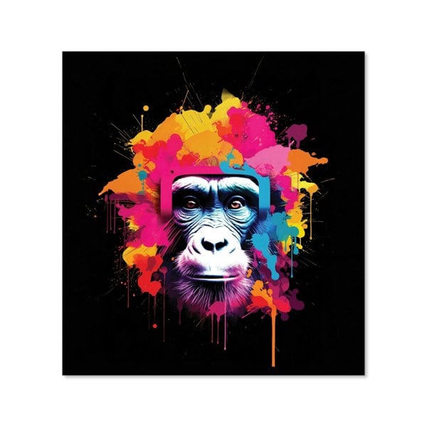 Warren Reed - Designer Multi Coloured Monkey Face Kitchen Splashback