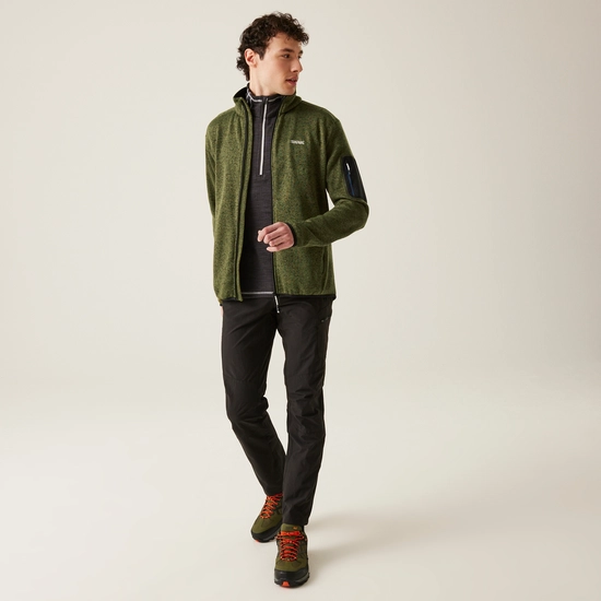 Regatta Mens Newhill Marl Full Zip Fleece Jacket - Nephrite Green