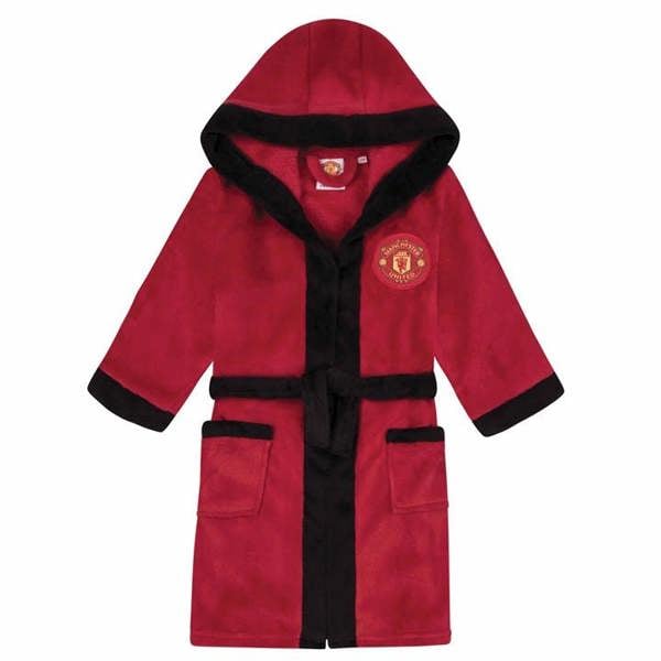 Manchester United FC Kids Red Hooded Dressing Gown 3 - 4 Years, Clothing, Sports, Gift