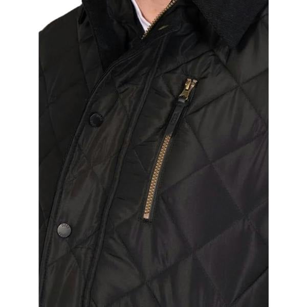 Duke Mens Landon D555 Quilted Corduroy Collar Kingsize Jacket - Black - 