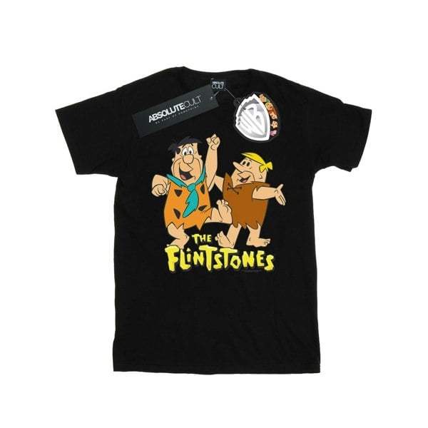 The Flintstones Mens Fred And Barney T-Shirt - Black