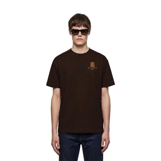 By Lanvin Paris Chest Logo Dark Brown T-Shirt