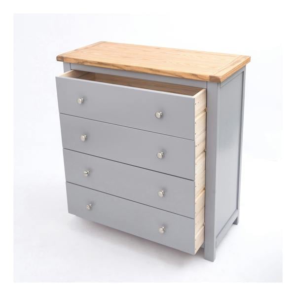 Cabinet Bits Mirano 4 Drawer Chest of Drawers Chrome Knob