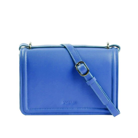 SADDLER "Kate" Leather Flapover Handbag - Dual  Function Strap,  Phone Pocket - RFID Protected - Electric Blue