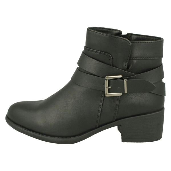Spot On Ladies Spot On Heeled Ankle Boots F51166