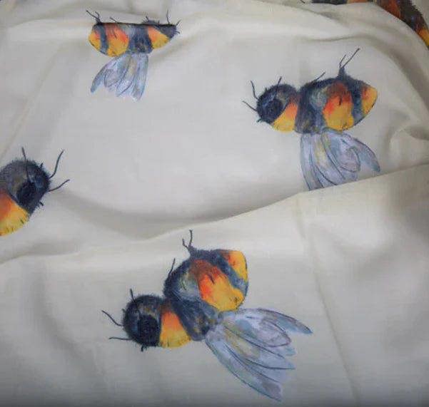 Art on Scarves Recycled Bottle Scarf - Bees
