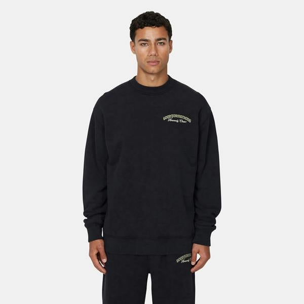 Good For Nothing  Black Graphic Back Print Crew Neck Sweatshirt - Black Image 1