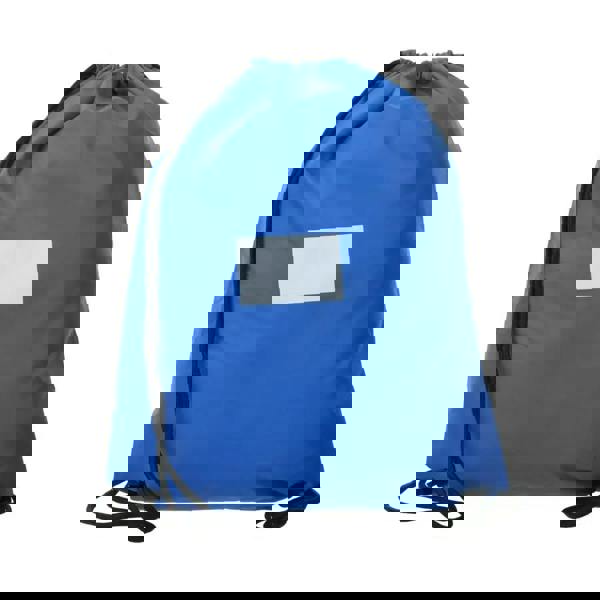 Royal blue Simply Swim Deluxe swim bag with drawstring and white patch