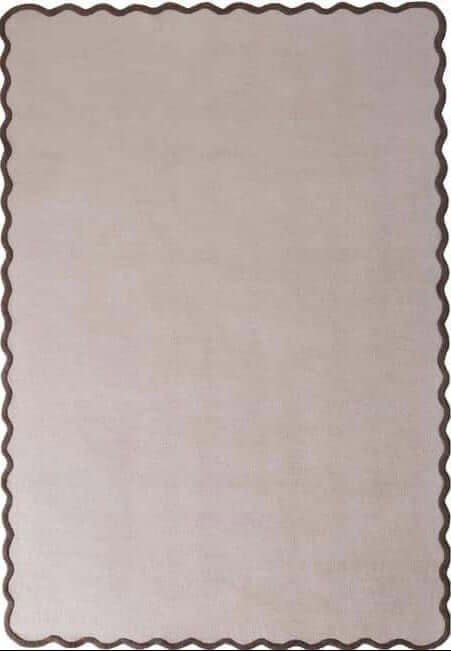 The Rugs Scalloped Elsie Bordered Design | Elegant Wool Rugs