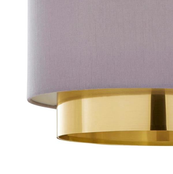 Pagazzi Lighting Zelina Grey and Gold Wide Easy-Fit Pendant