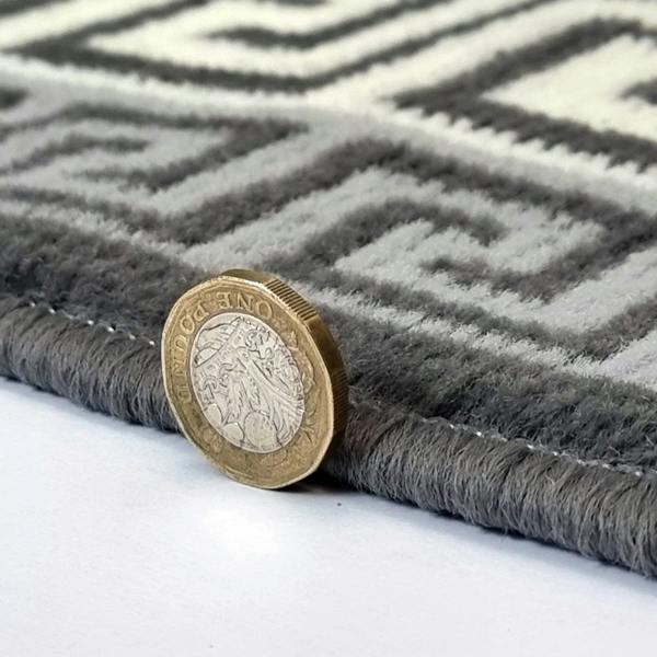 Viva Rugs Marble Rug Grey Large Small XL Soft Modern Bordered Living Room Bedroom Carpet Rug