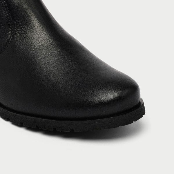 Calla Alice Boots for Bunions & Wide Feet - Black Leather