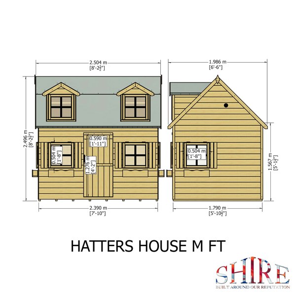 Shire Hatters House 8x6 Children's Playhouse
