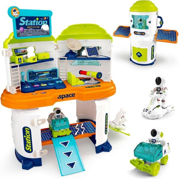 deAO Toys Space Mission Transforming Rocket & Control Station Playset