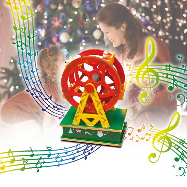 St Helens Wooden Ferris Wheel Music Box