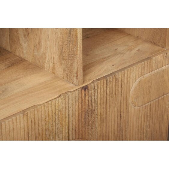 Wyld Haus Buffalo Natural Mango Wood Bookcase with Two Door Cabinet