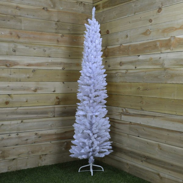 Samuel Alexander 6.5ft (2m) Premier Pencil Style Slim Christmas Tree in White