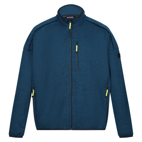 Regatta Mens Kassam Marl Full Zip Fleece Jacket - Moroccan Blue/Navy Marl - 