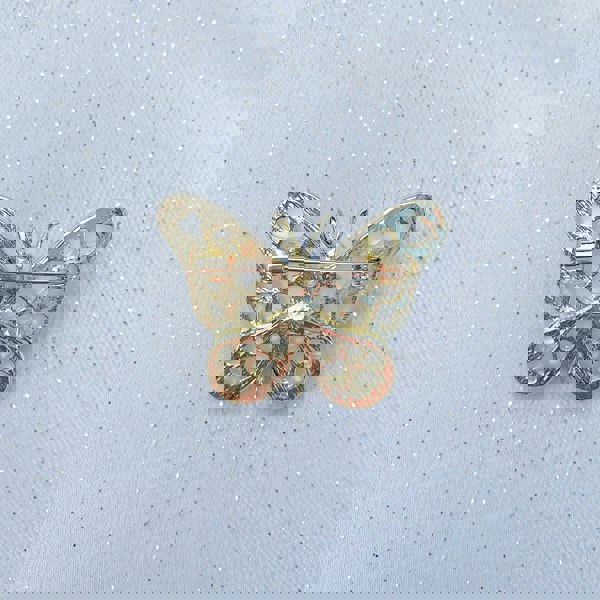 Butterfly brooch pearl brooch gold