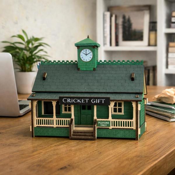 CRICKET-GIFTS Cricket Club Clubhouse Desk Tidy Self Assembly