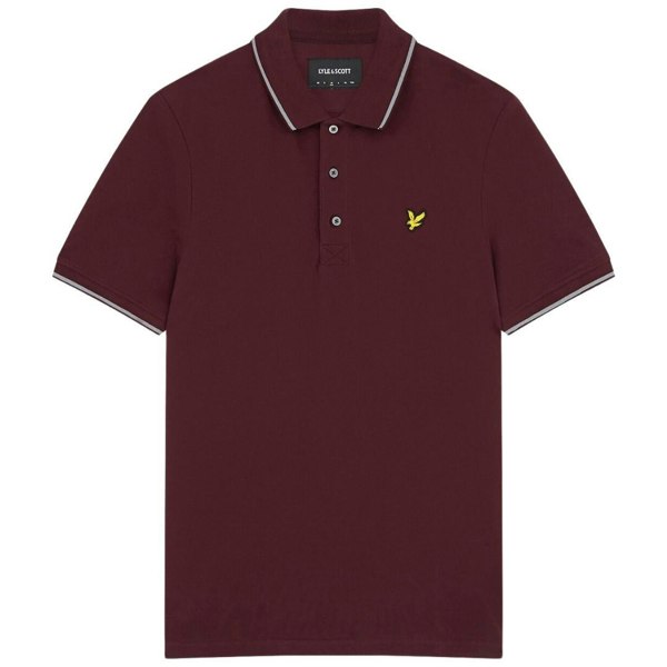 Lyle & Scott Tipped Collar Polo Shirt - Burgundy