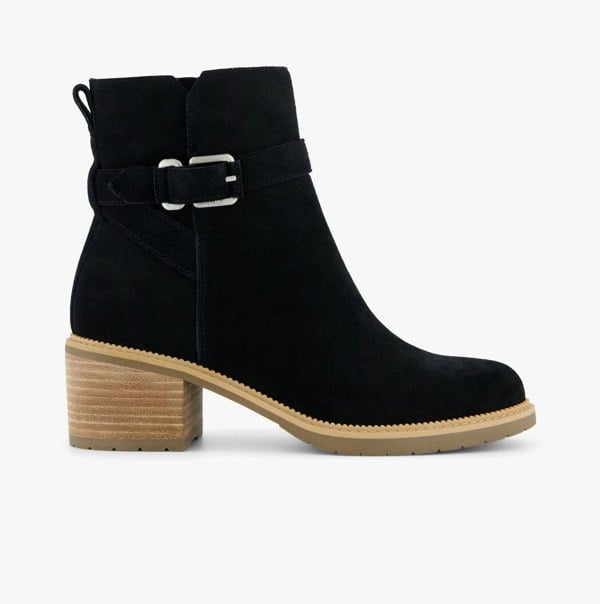 TOMS HAILEY BUCKLE Womens Ankle Boots Black